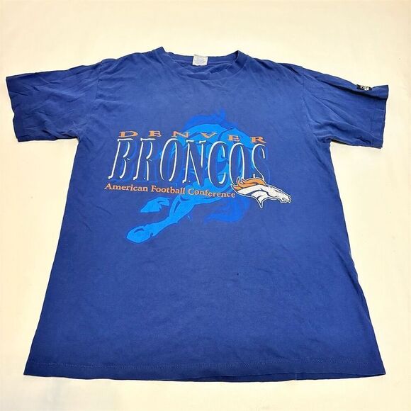 Vintage Starter Denver Broncos NFL Football Blue T-Shirt Size Medium‎ - Picture 2 of 10